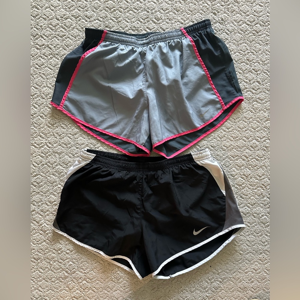 2 Nike DriFit running shorts